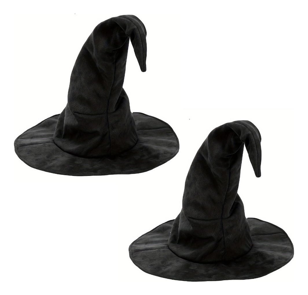 SOMBRERO BRUJA GAMUZA HALLOWEEN UNISEX FLEXIBLE PACK X12 JHN - 3