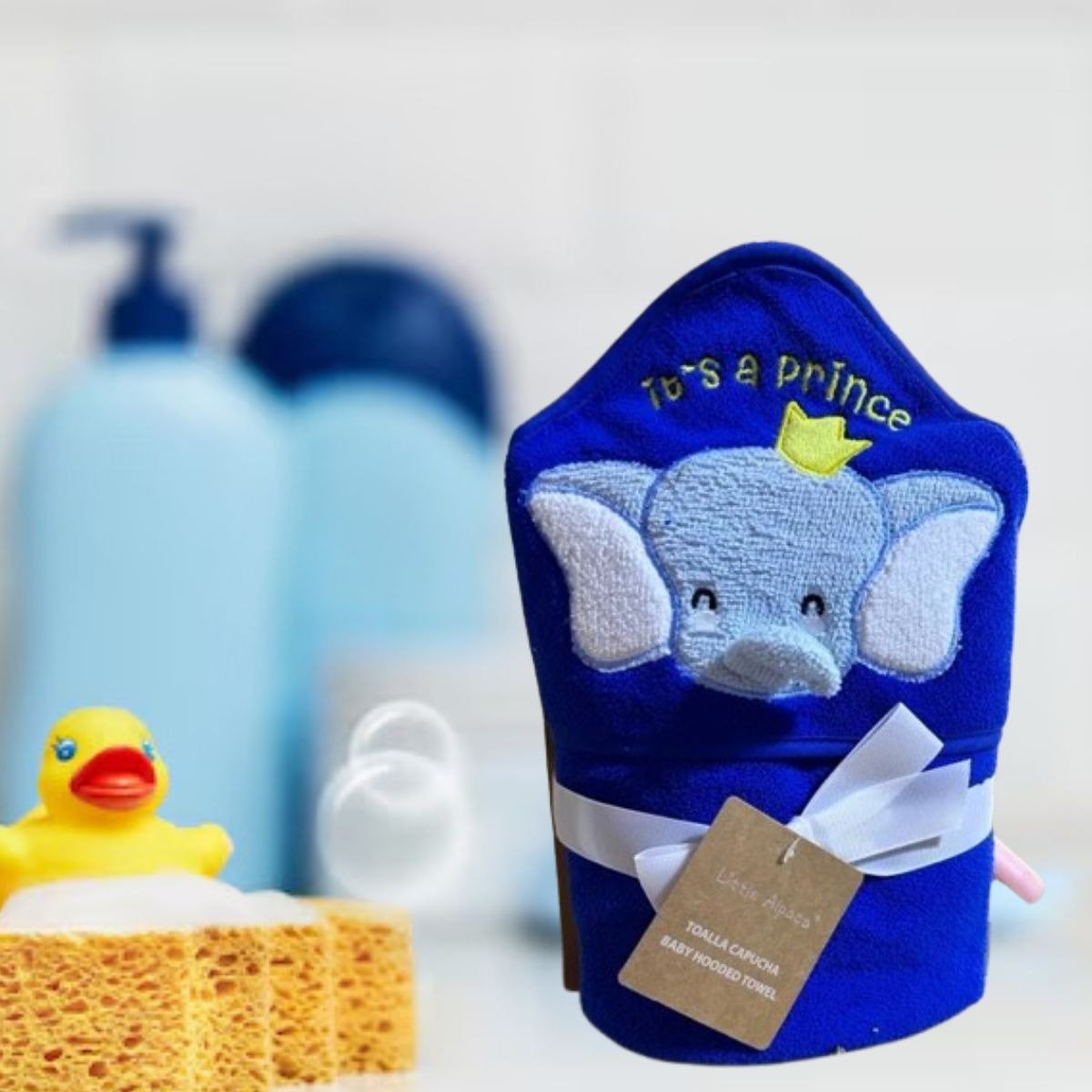 TOALLA DE BAÑO IINFANTIL + CAPUCHA SUAVE ABSORBENTE BEBE LAU - 7