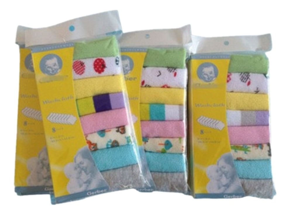 4 PACK DE SET DE TOALLITAS DE ALGODON PARA BEBE LAU - 1