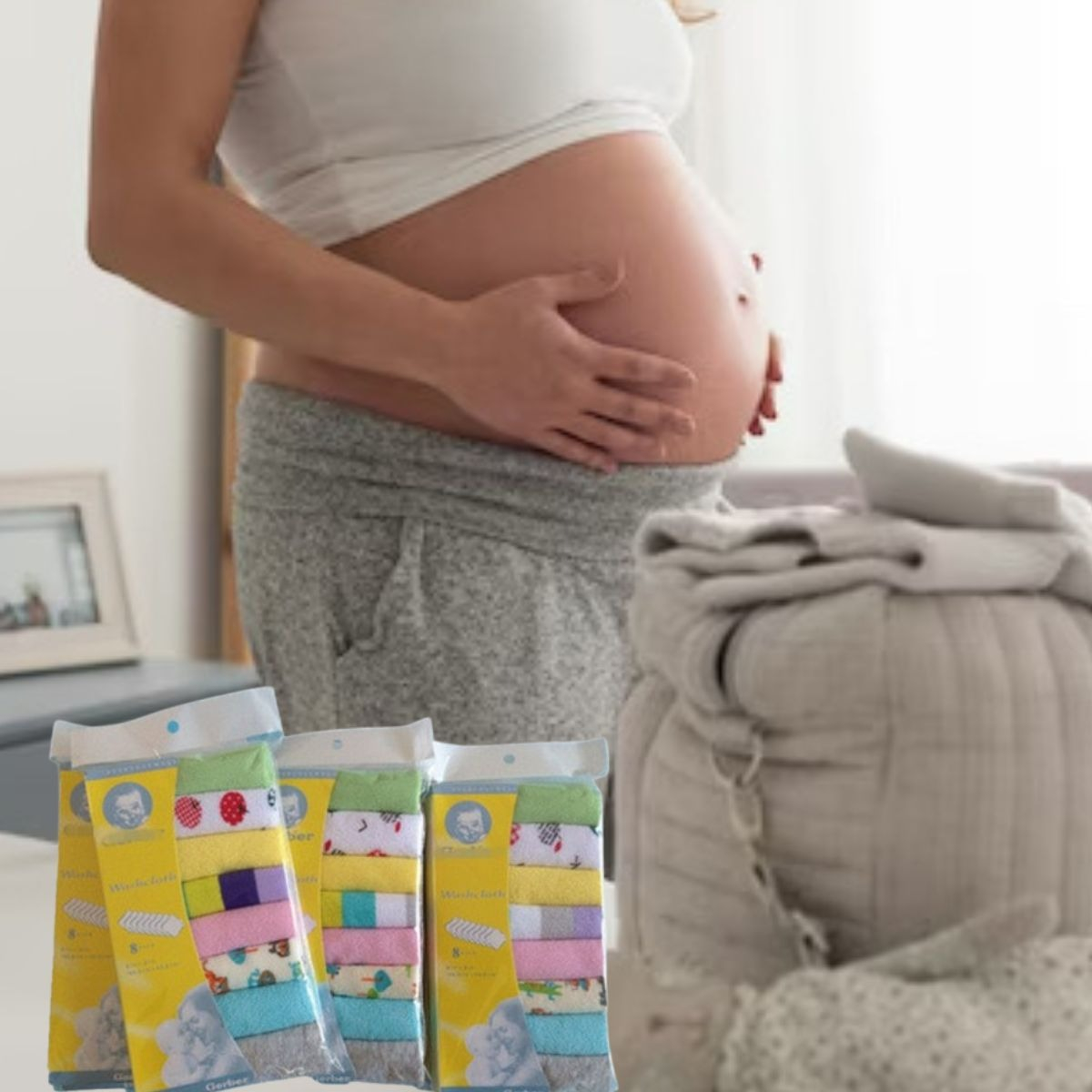 4 PACK DE SET DE TOALLITAS DE ALGODON PARA BEBE LAU - 4