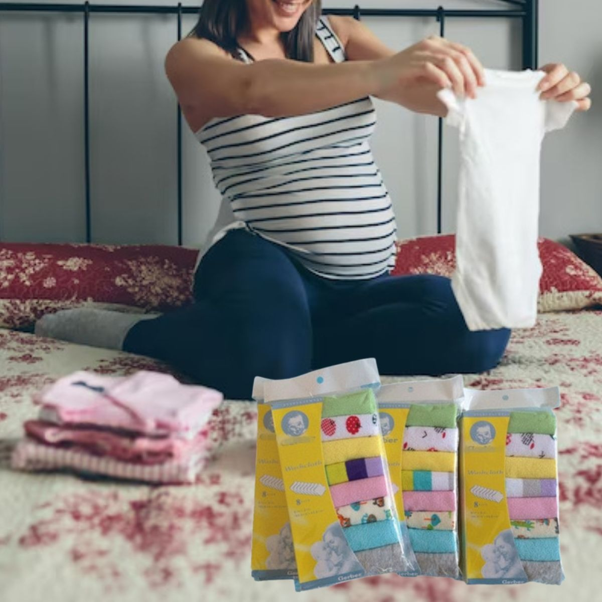 4 PACK DE SET DE TOALLITAS DE ALGODON PARA BEBE LAU - 5