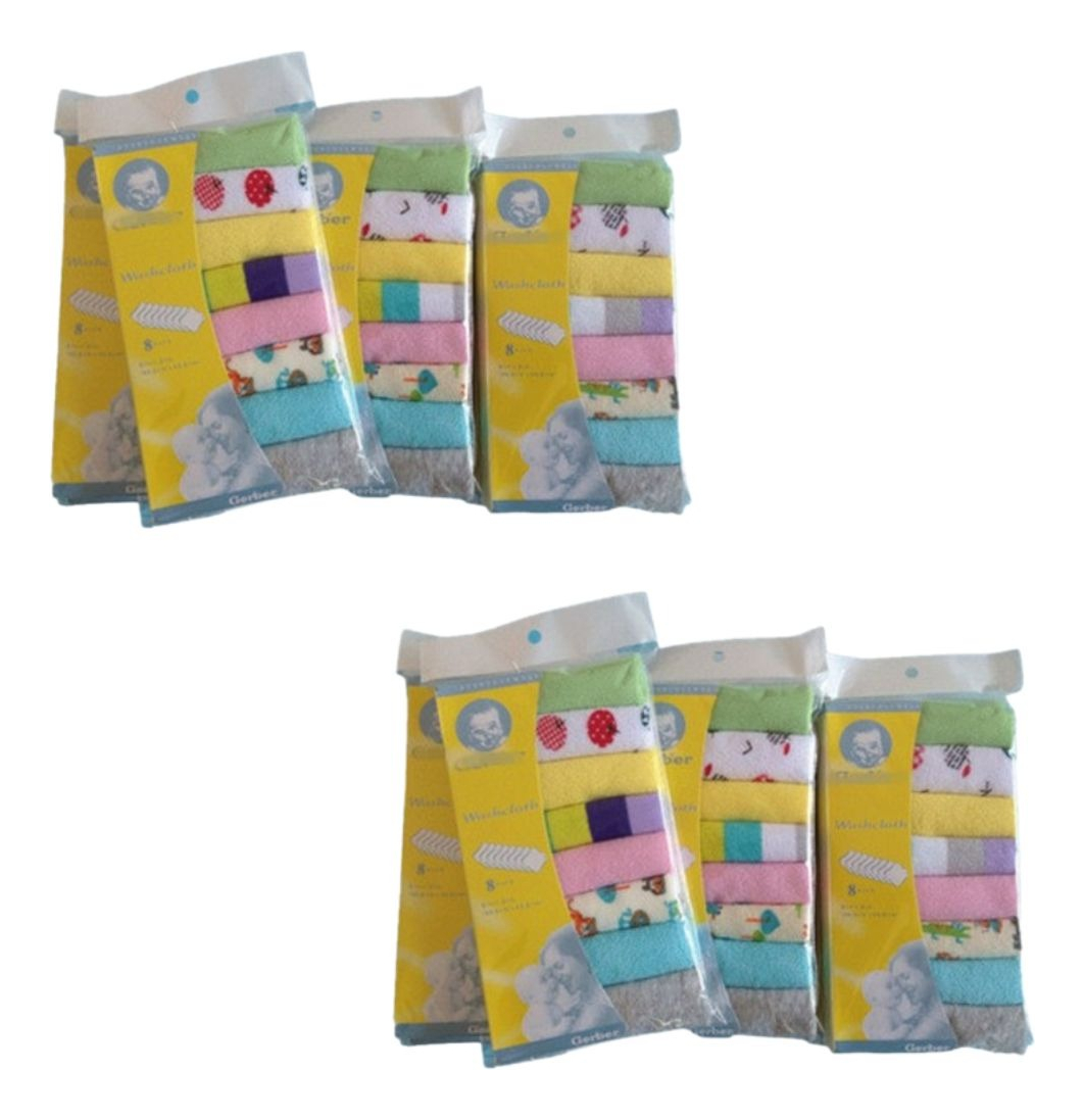 4 PACK DE SET DE TOALLITAS DE ALGODON PARA BEBE LAU - 6