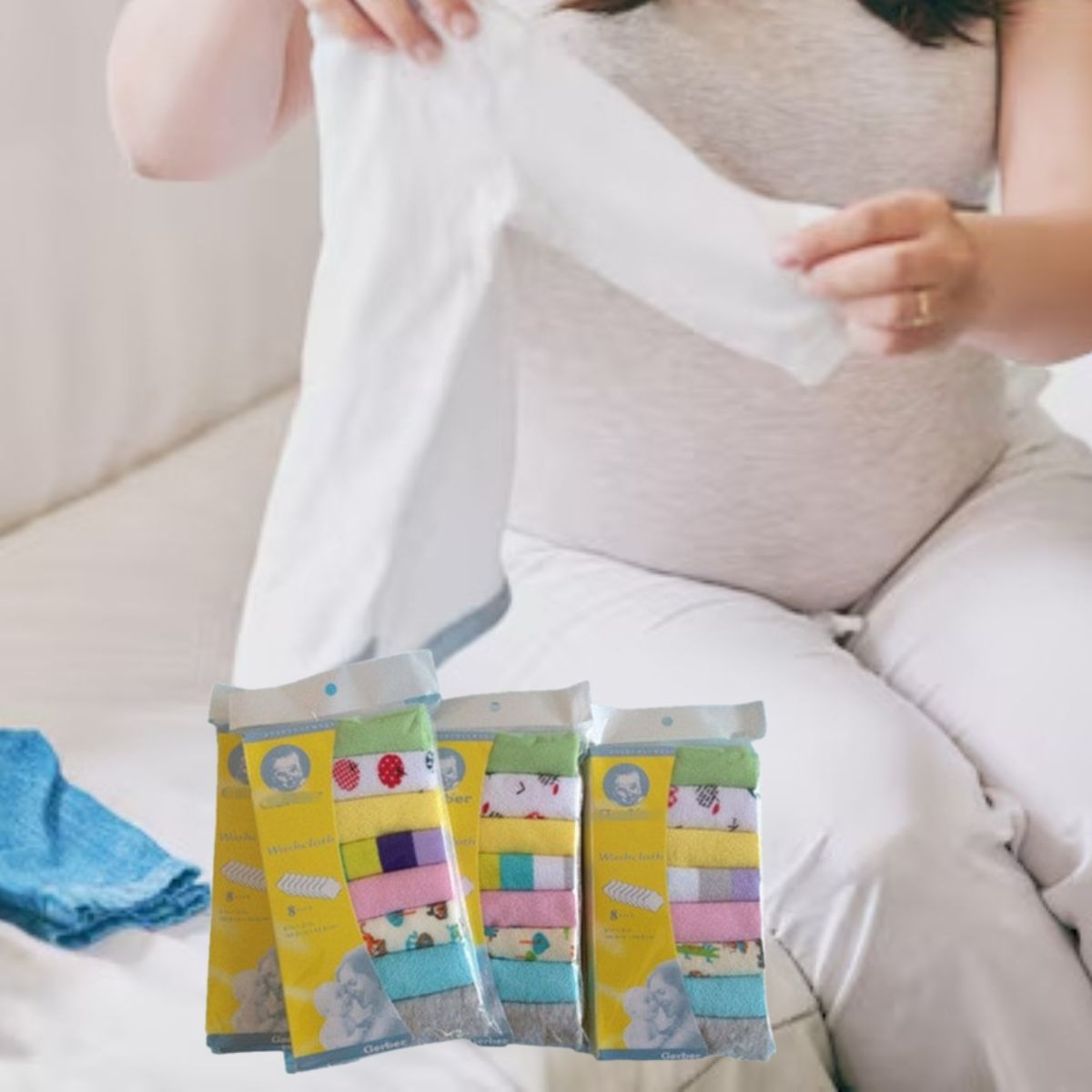 4 PACK DE SET DE TOALLITAS DE ALGODON PARA BEBE LAU - 10