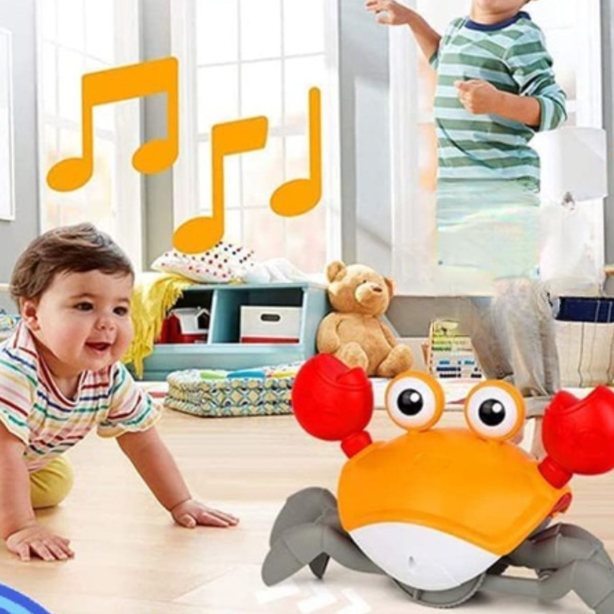 JUGUETE MUÑECO CANGREJO GATEANTE INTERACTIVO BEBE LAU - 3