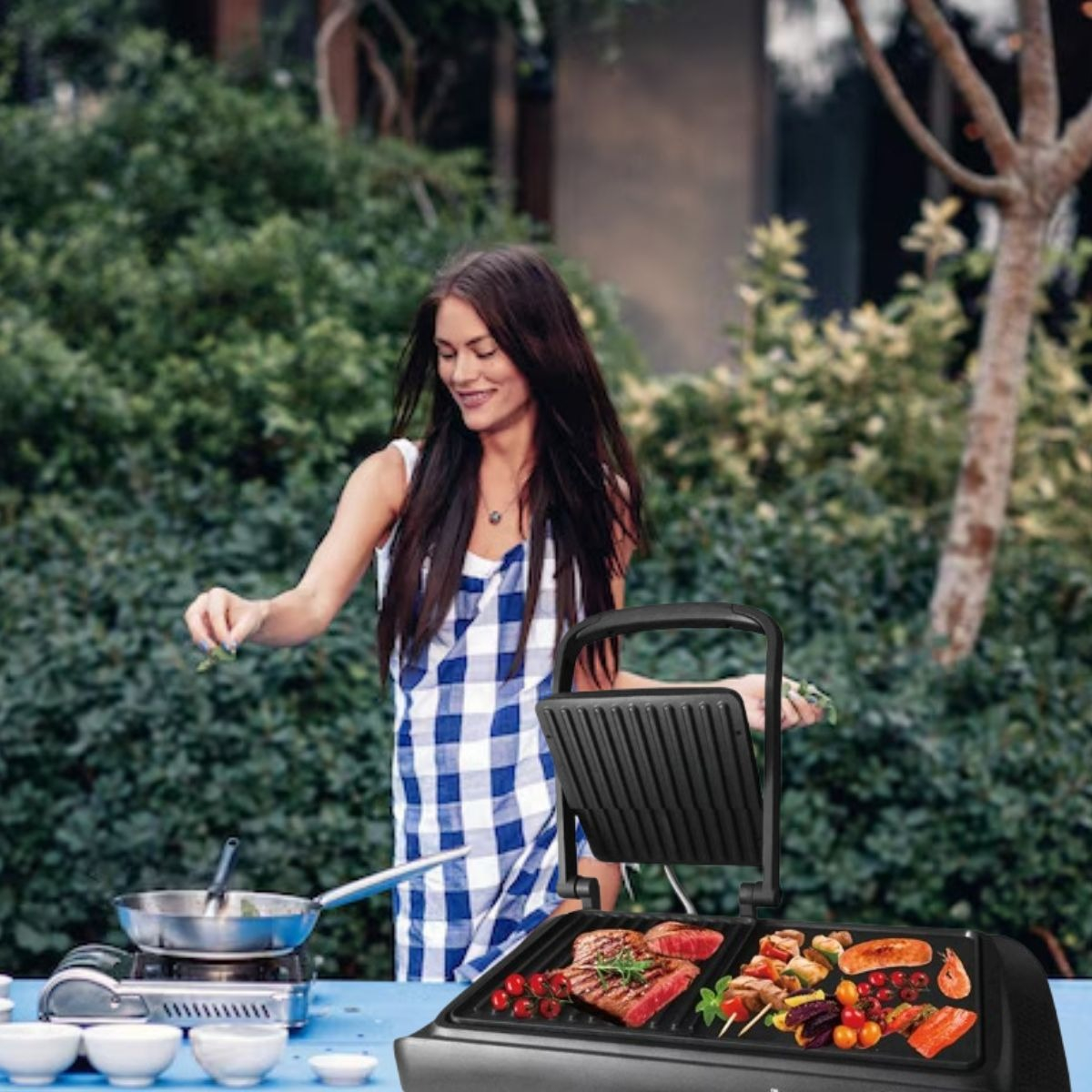 PARRILA MULTIFUNCIONAL DOBLE CAPA ASADOR GRILL LAU - 3