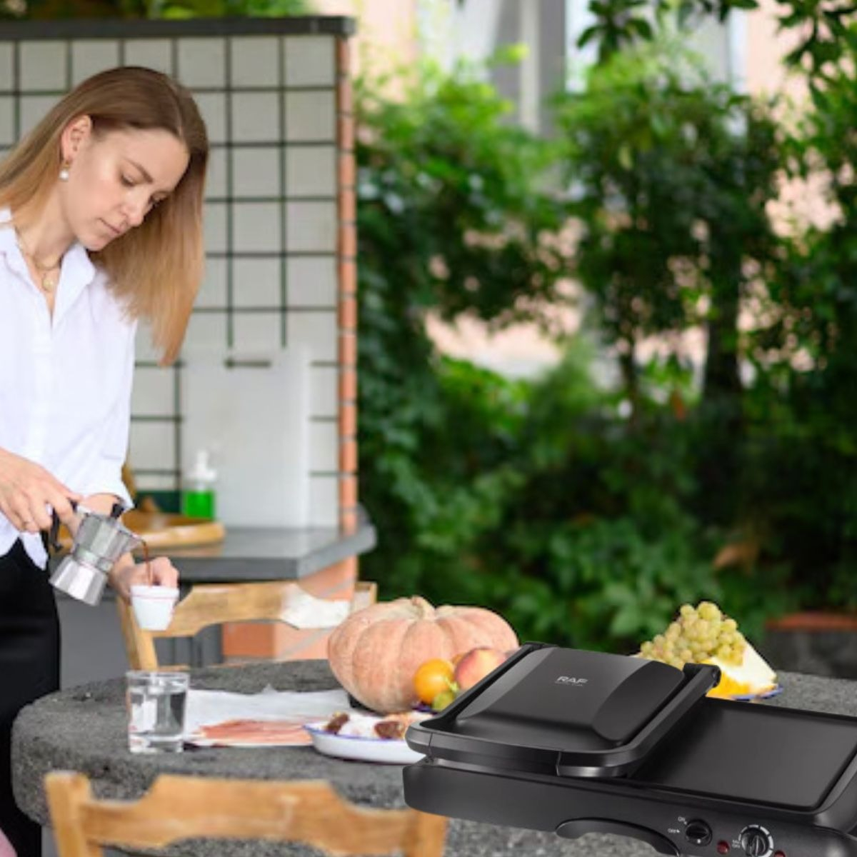 PARRILA MULTIFUNCIONAL DOBLE CAPA ASADOR GRILL LAU - 5