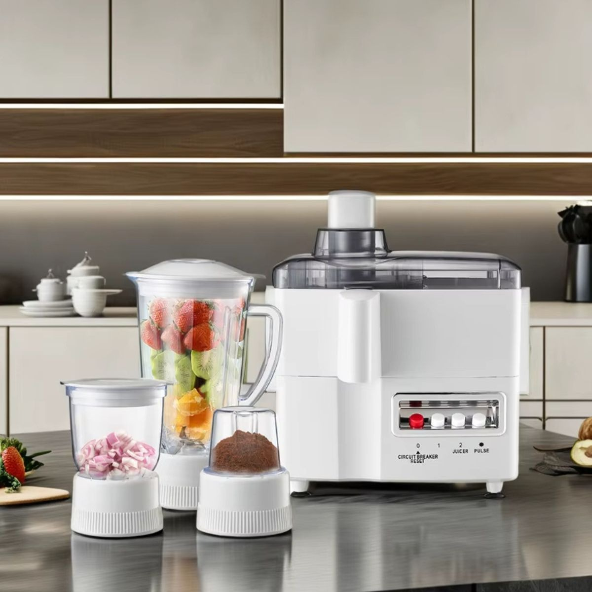 EXPRIMIDOR DE JUGOS MULTIFUNCIONAL 4 EN 1 TRITURA FRUTAS LAU - 2
