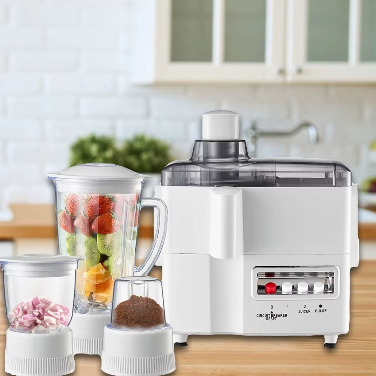 EXPRIMIDOR DE JUGOS MULTIFUNCIONAL 4 EN 1 TRITURA FRUTAS LAU - 9