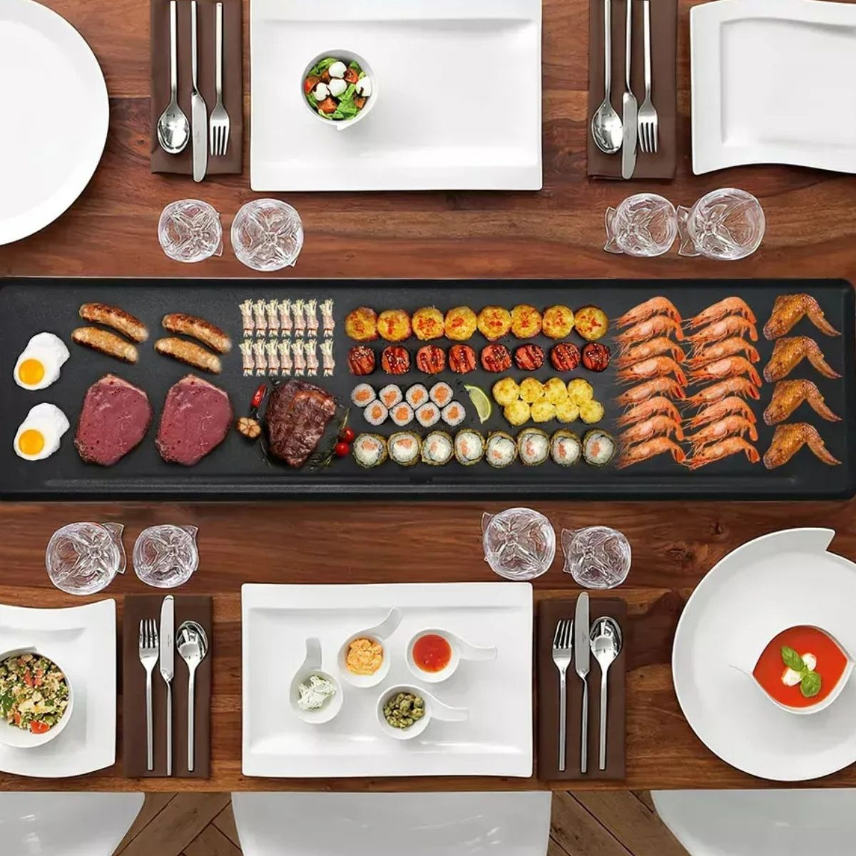PARRILLA GRILL MULTIFUNCIONAL 2 EN 1 ASADOR COCINA LAU - 2