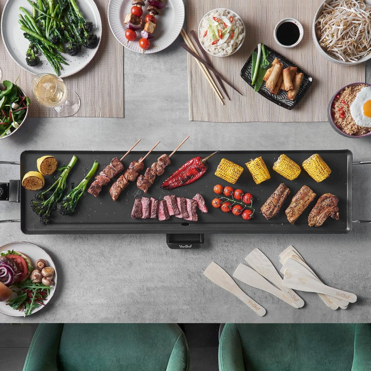 PARRILLA GRILL MULTIFUNCIONAL 2 EN 1 ASADOR COCINA LAU - 4