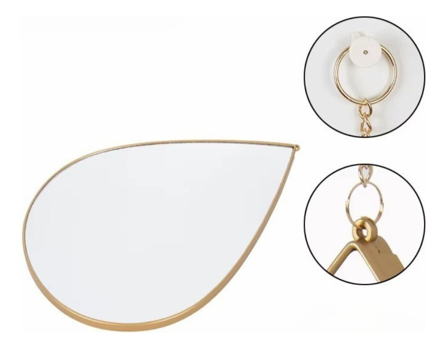 SET 3 ESPEJO LAGRIMA DECORATIVO PARED GOTA HOGAR JHN - 3