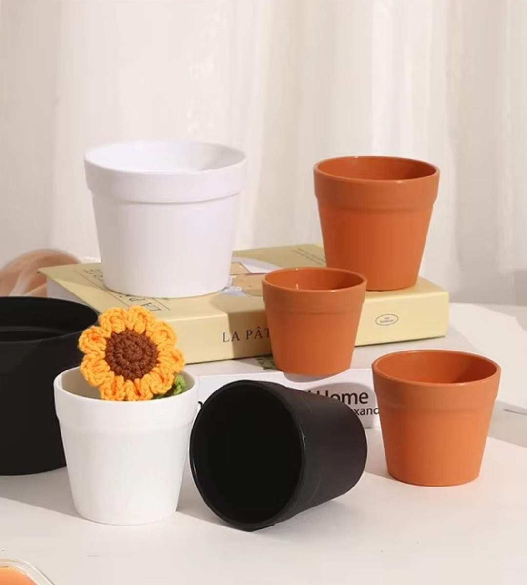 SET 20 MACETA DECORATIVA FLORES PLANTAS EDUCATIVA JHN - 10