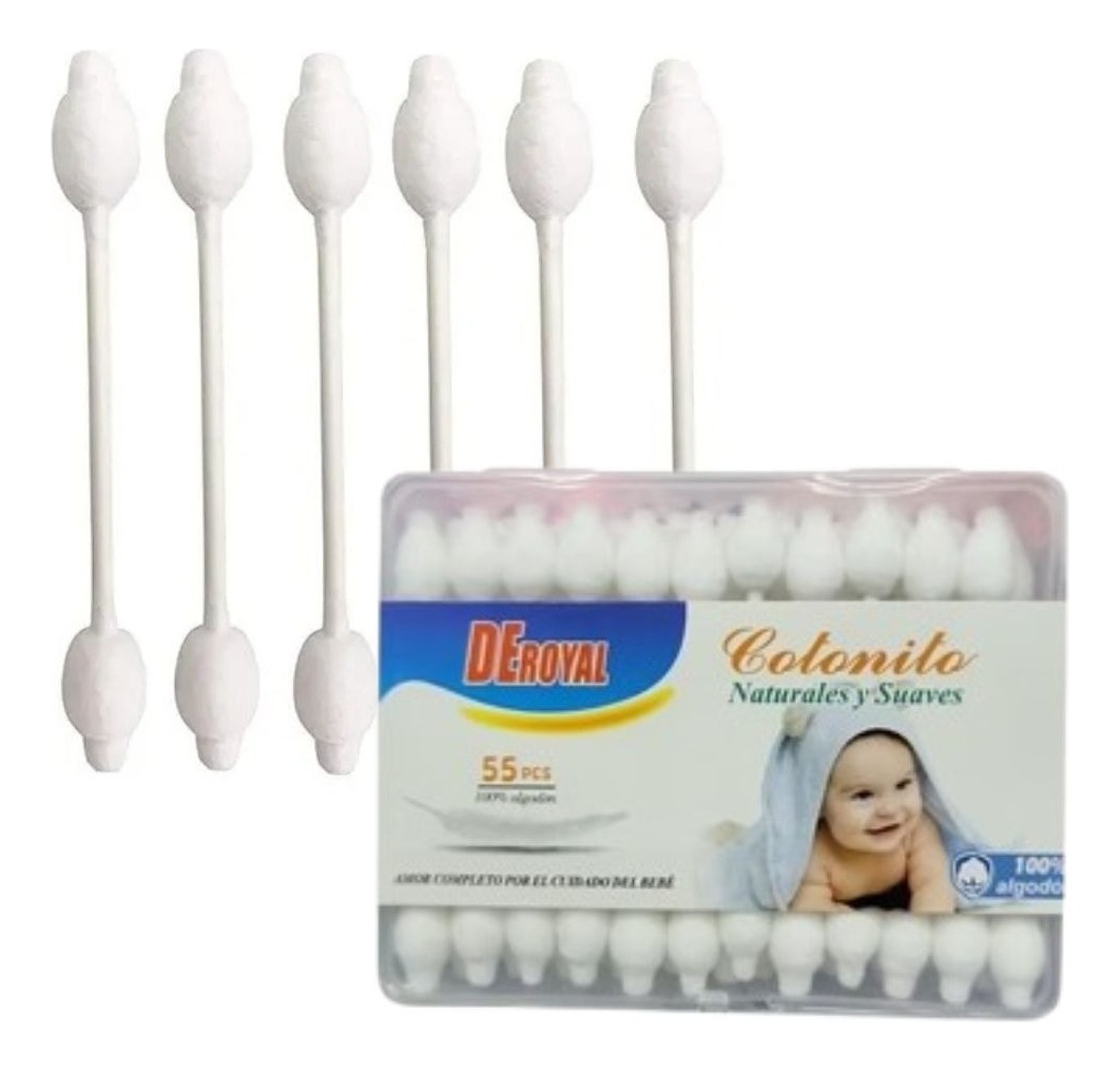 SET 10 CAJAS DE HISOPOS COTONITO X55 ALGODON SUAVE LAU - 1