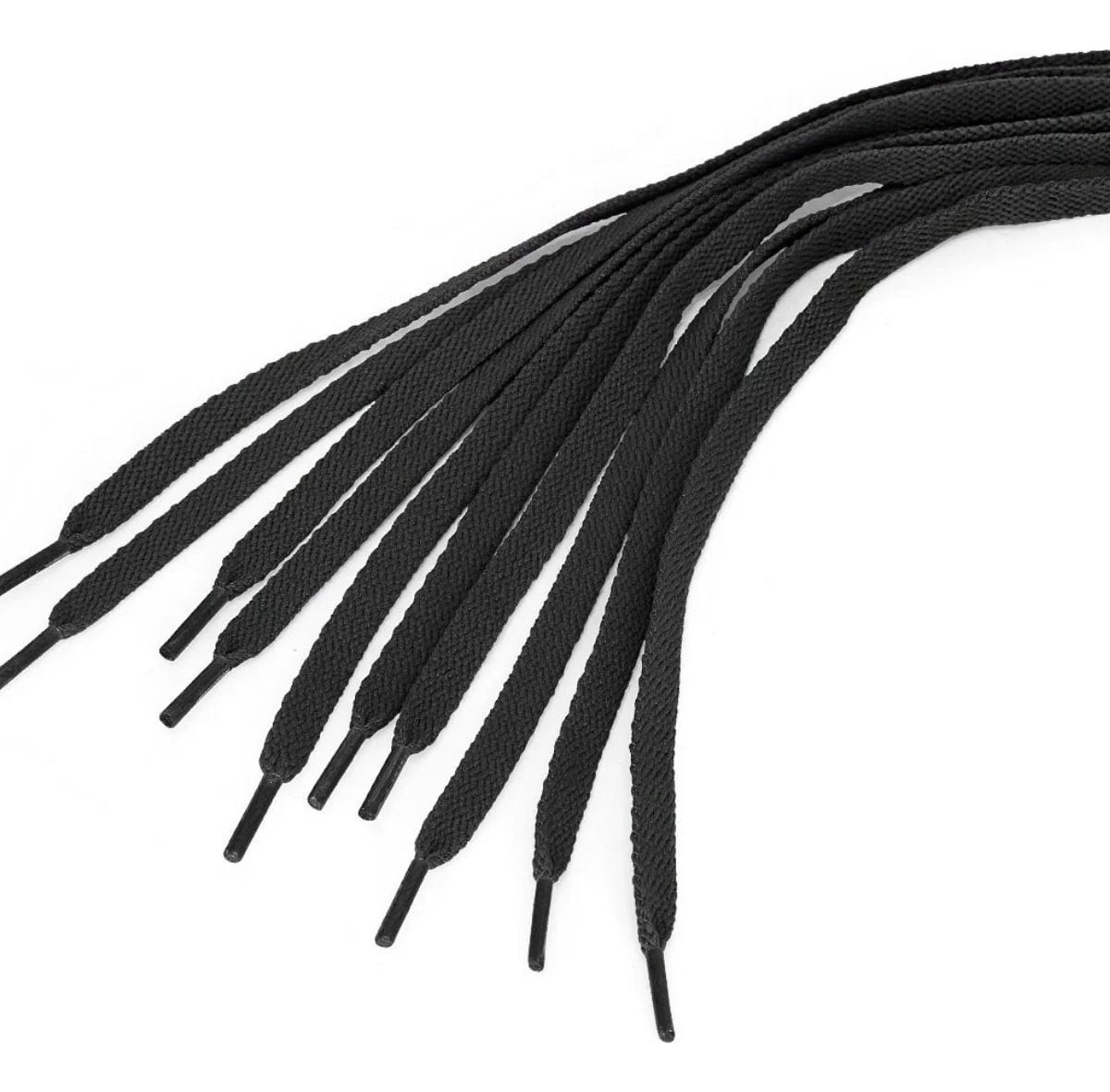 SET 10 CORDONES PLANOS PARA ZAPATILLAS DEPORTE NEGROS LAU - 1
