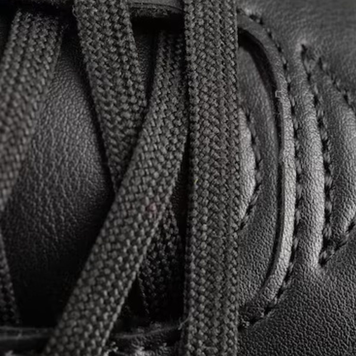 SET 10 CORDONES PLANOS PARA ZAPATILLAS DEPORTE NEGROS LAU - 7