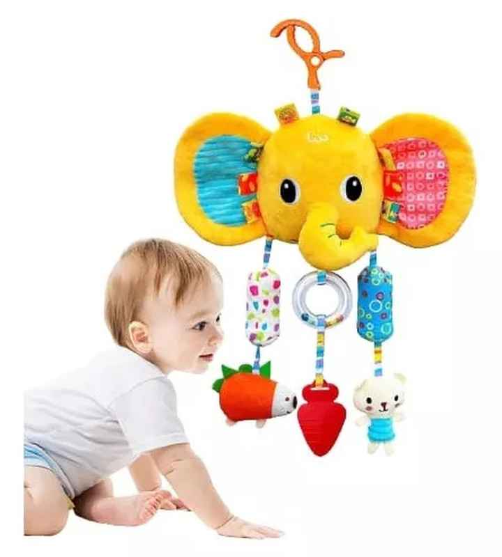 JUGUETE SONAJERO SENSORIAL ASIENTO DE COCHE CUNA BEBE LAU - 1