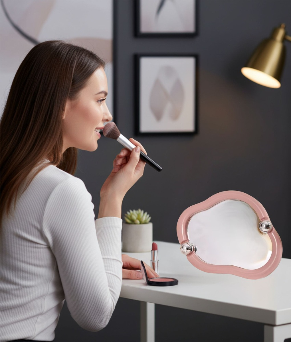 ESPEJO DECORATIVO PLEGABLE NUBE ESTILIZADA COMPACTO JHN - 6