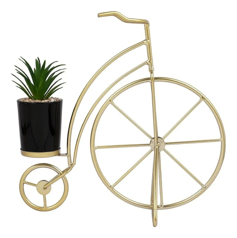 PORTA MACETA DECORATIVA BICICLETA ADORNO JARDIN HOGAR JHN - 1