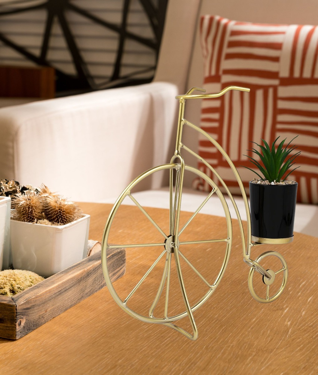 PORTA MACETA DECORATIVA BICICLETA ADORNO JARDIN HOGAR JHN - 9