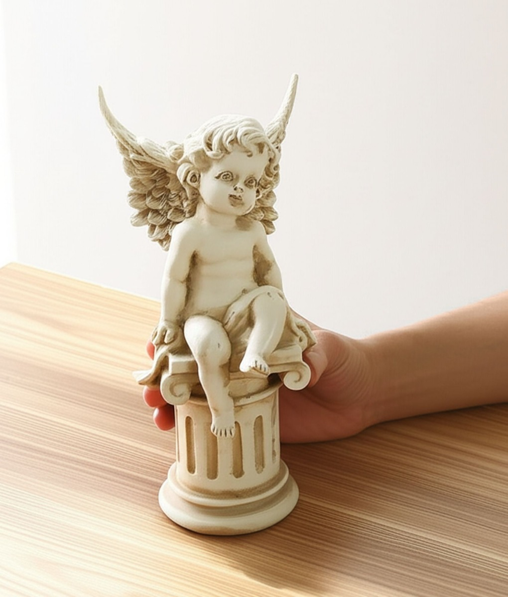 ESTATUA JARDIN HOGAR PILAR ROMANO QUERUBIN ANGEL JHN - 5