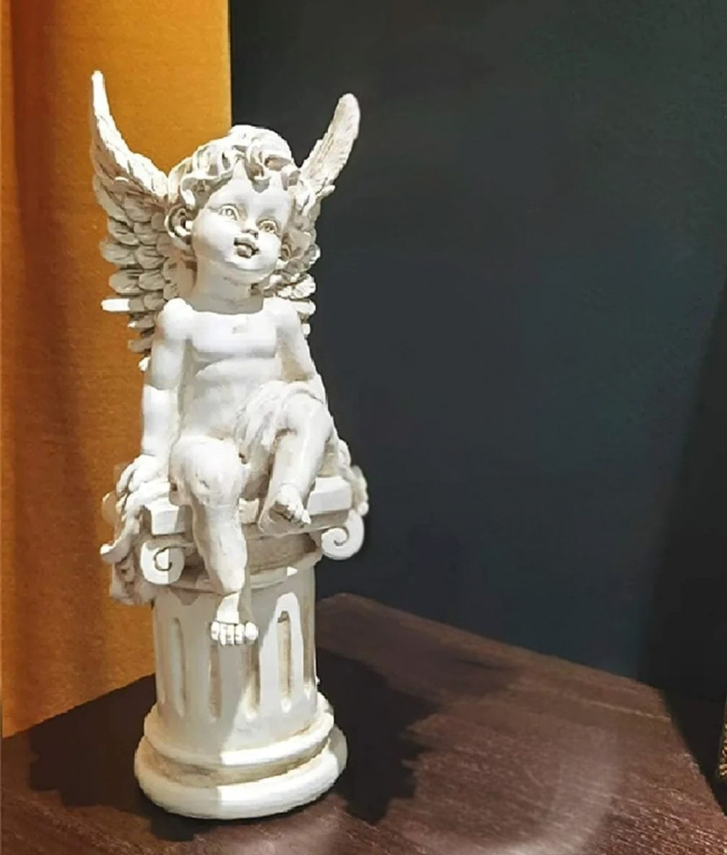 ESTATUA JARDIN HOGAR PILAR ROMANO QUERUBIN ANGEL JHN - 7