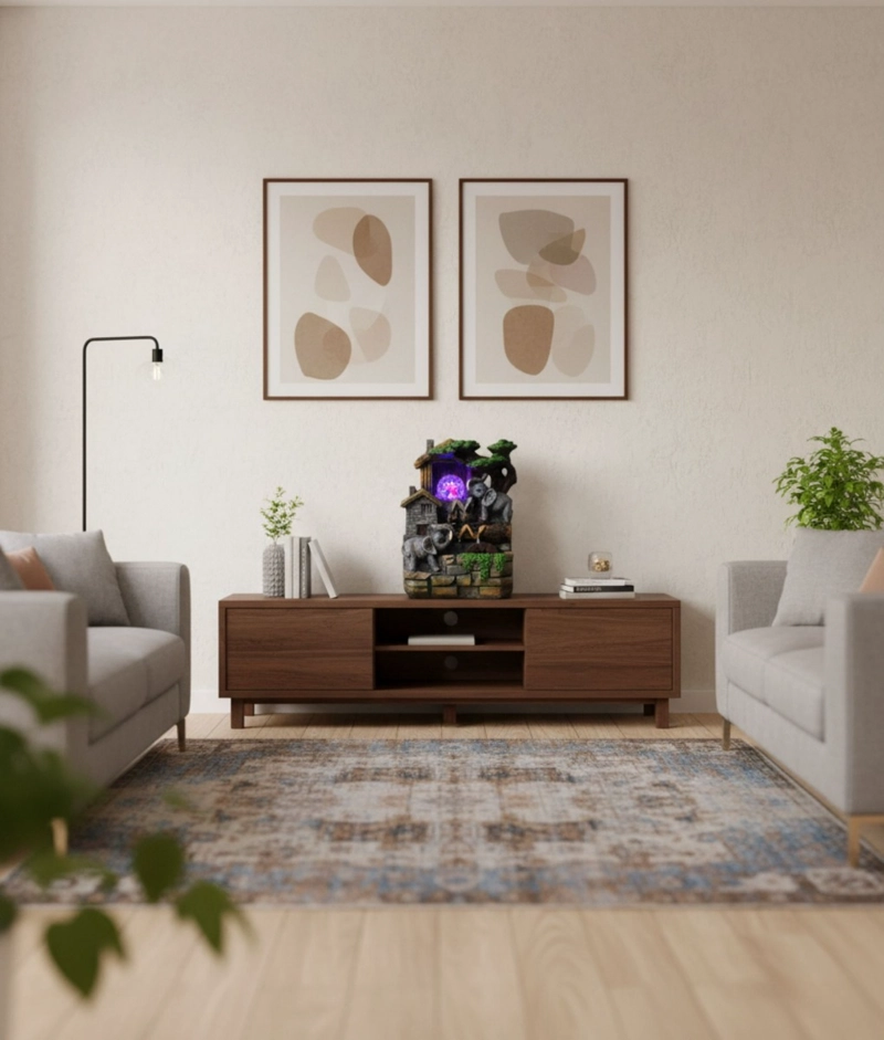 FUENTE AGUA DECORATIVA ADORNO MESA RELAJANTE HOGAR JHN - 10