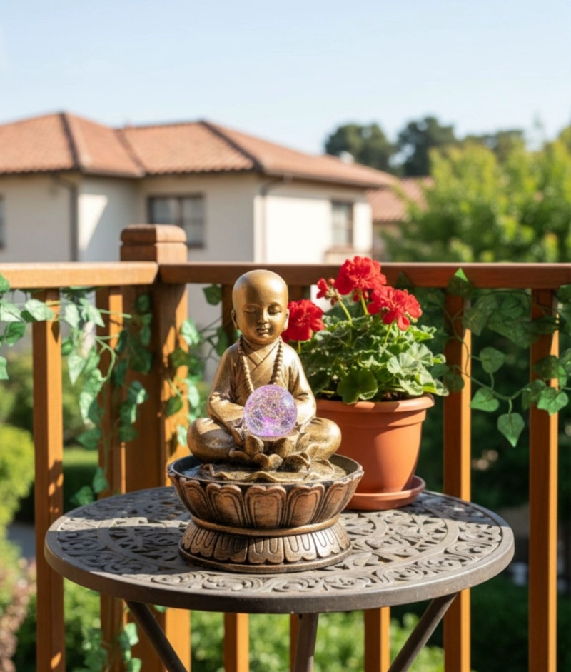 FIGURA DECORATIVA ESTATUA BUDA ADORNO HOGAR MEDITACION JHN - 2