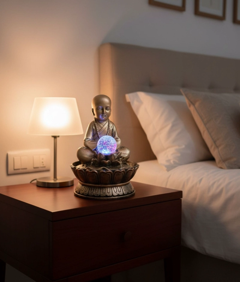 FIGURA DECORATIVA ESTATUA BUDA ADORNO HOGAR MEDITACION JHN - 7