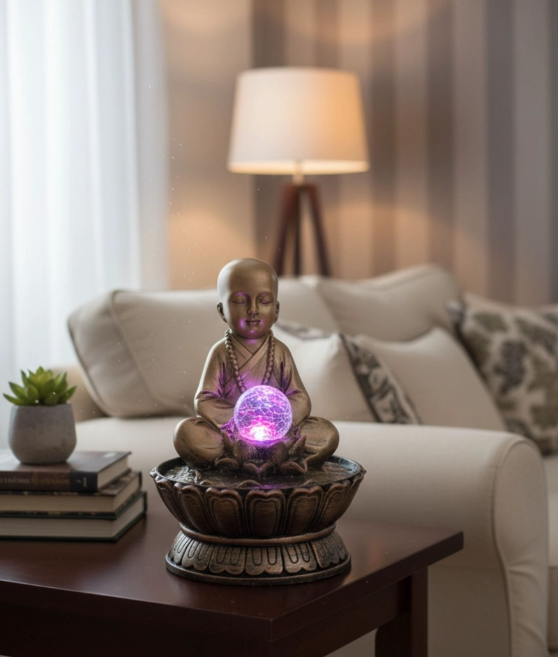 FIGURA DECORATIVA ESTATUA BUDA ADORNO HOGAR MEDITACION JHN - 9