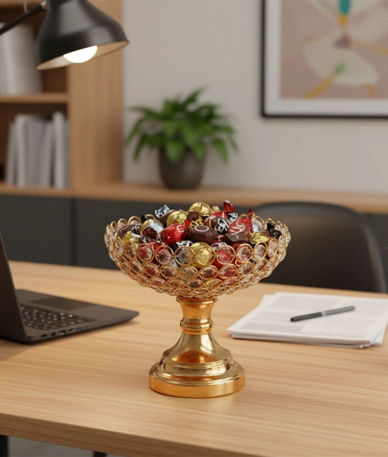 RECIPIENTE DECORATIVO PEDESTAL FRASCO MODERNO ADORNO JHN - 8