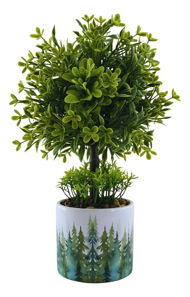 PLANTA ARTIFICIAL DECORATIVA ADORNO MODERNO ARBUSTO JHN - 1