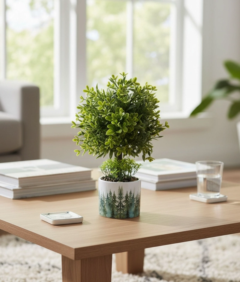 PLANTA ARTIFICIAL DECORATIVA ADORNO MODERNO ARBUSTO JHN - 8