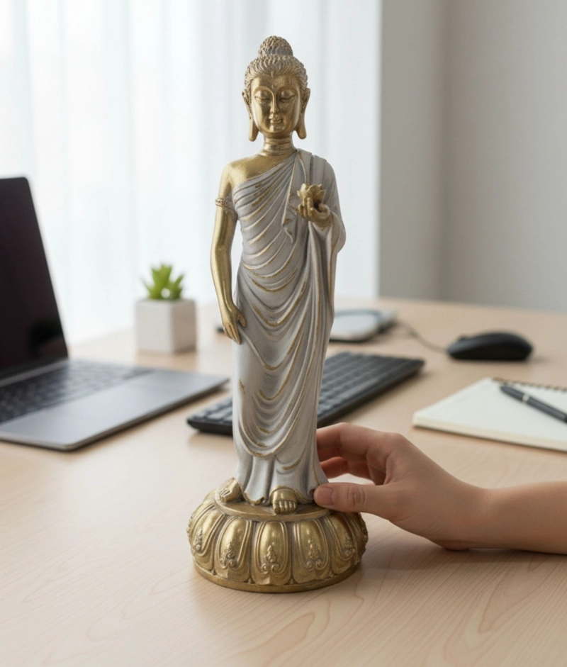 FIGURA DECORATIVA BUDA ADORNO ESTATUA HOGAR JHN - 4
