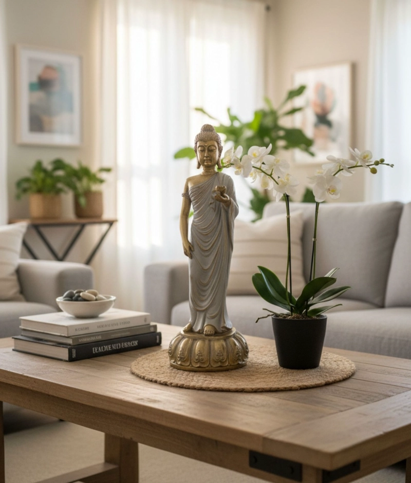 FIGURA DECORATIVA BUDA ADORNO ESTATUA HOGAR JHN - 9