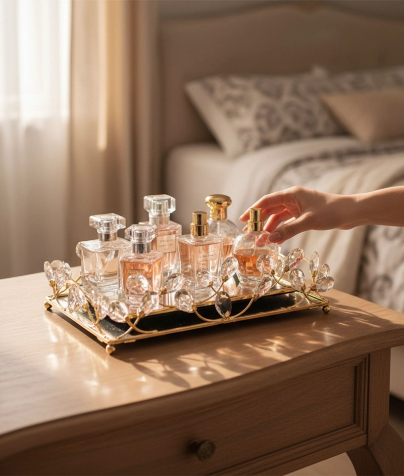 BANDEJA DECORATIVA ELEGANTE MULTIFUNCIONAL ORGANIZADOR JHN - 4