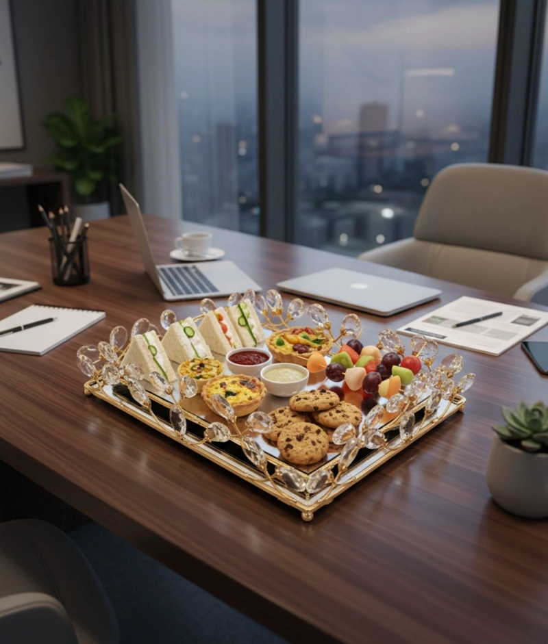 BANDEJA DECORATIVA ELEGANTE MULTIFUNCIONAL ORGANIZADOR JHN - 7