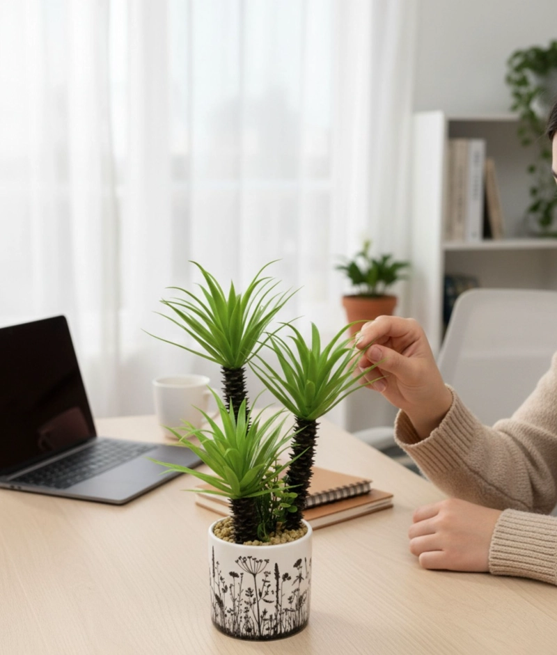 PLANTA ARTIFICIAL DECORATIVA ADORNO HOGAR MODERNO JHN - 5