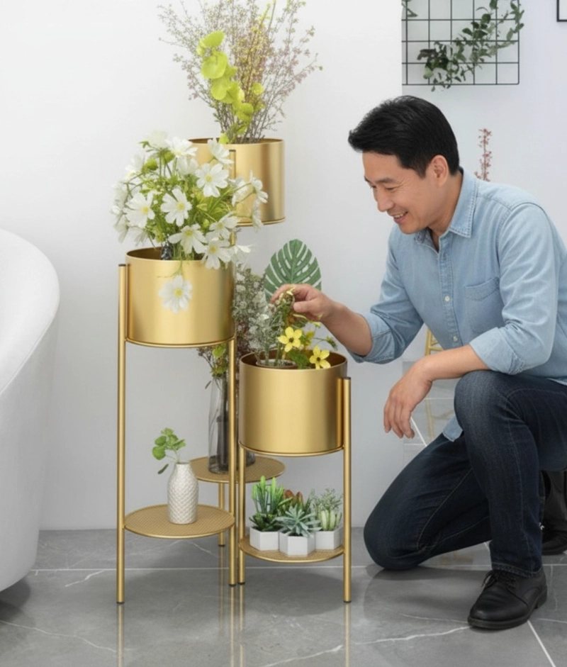 PORTA MACETAS SOPORTE DECORATIVO MULTIFUNCIONAL HOGAR JHN - 5