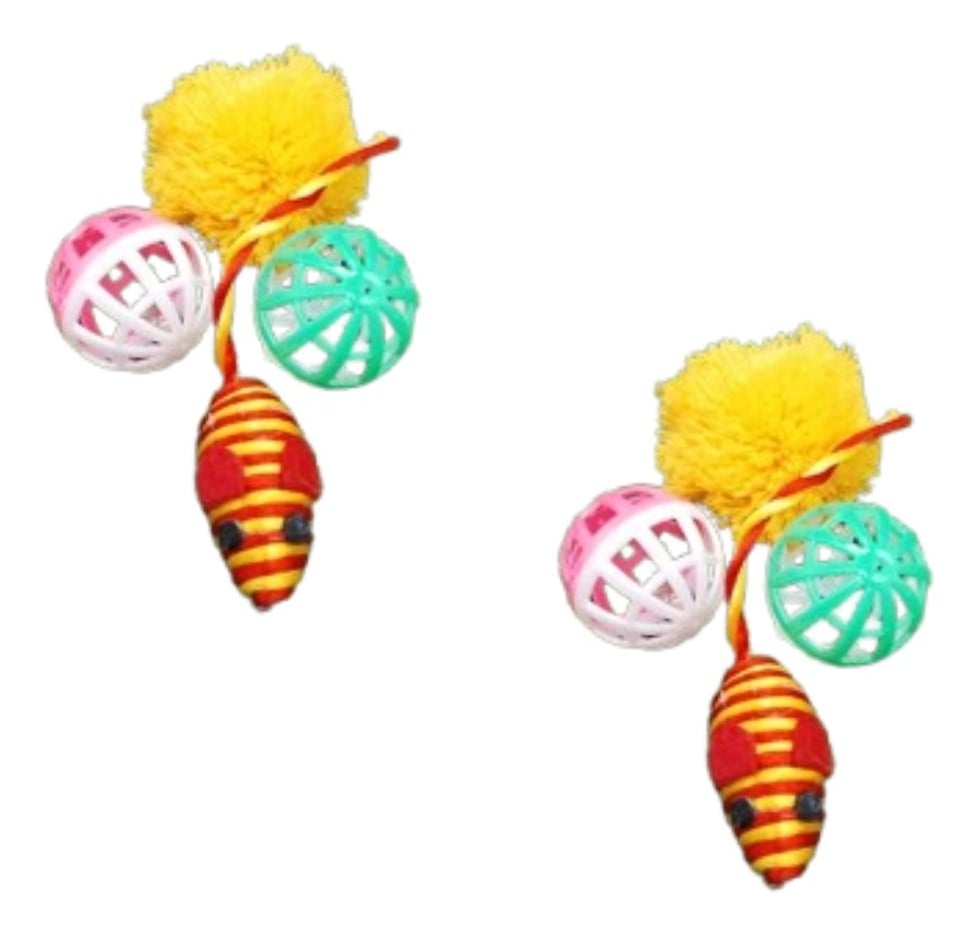 SET 5 JUGUETES FORMA RATON MASCOTAS DIVERTIDO ESTIMULAR LAU - 5