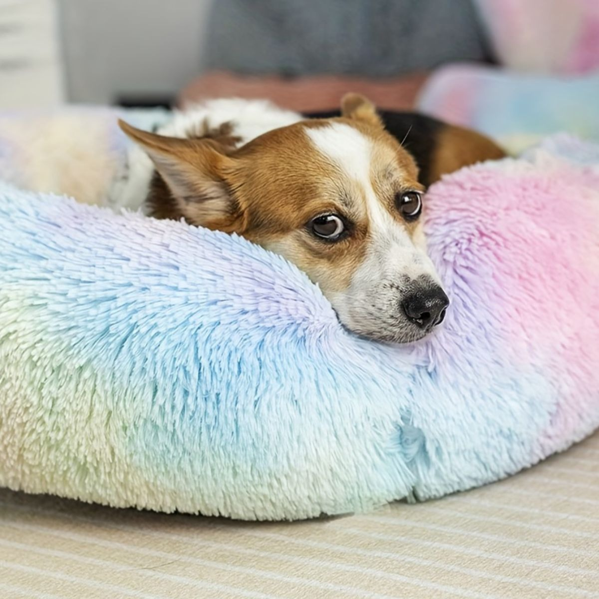 CAMA PARA PERROS ANTIESTRES FELPA 40CM MASCOTAS LAU - 3