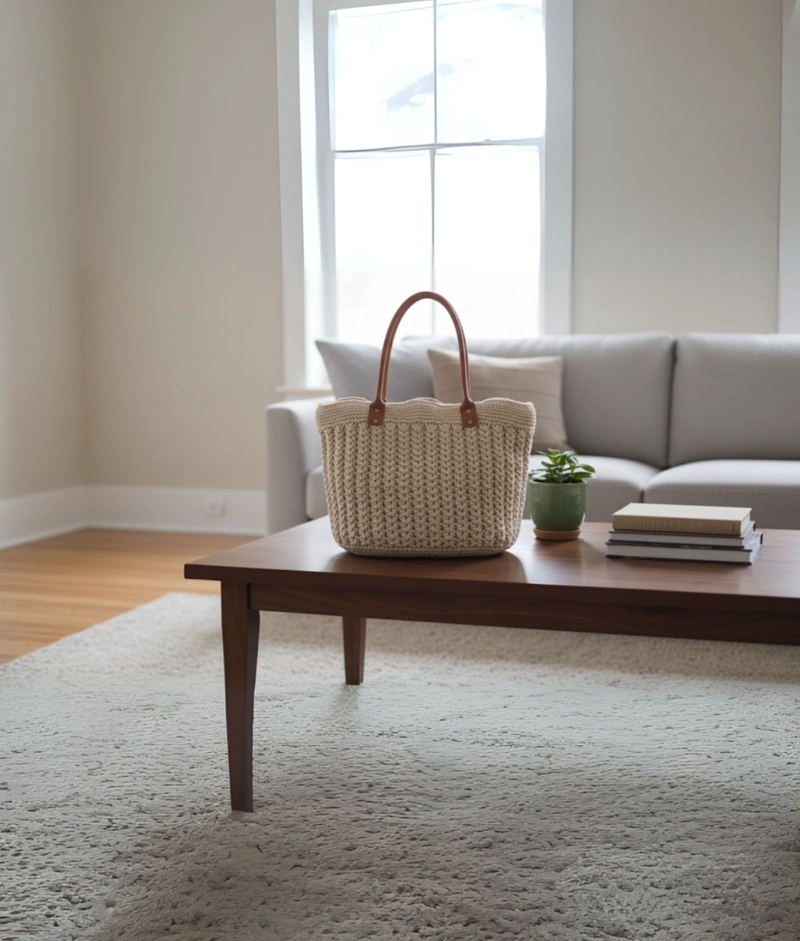 CARTERA MODERNA TEJIDA BOLSO DISEÑO MINIMALISTA JHN - 10