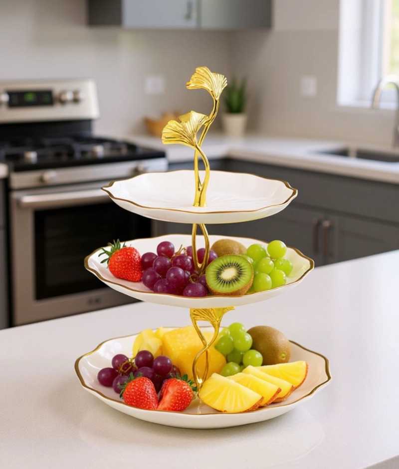 FRUTERO DECORATIVO SOPORTE MULTIFUNCIONAL MESA ADORNO JHN - 6
