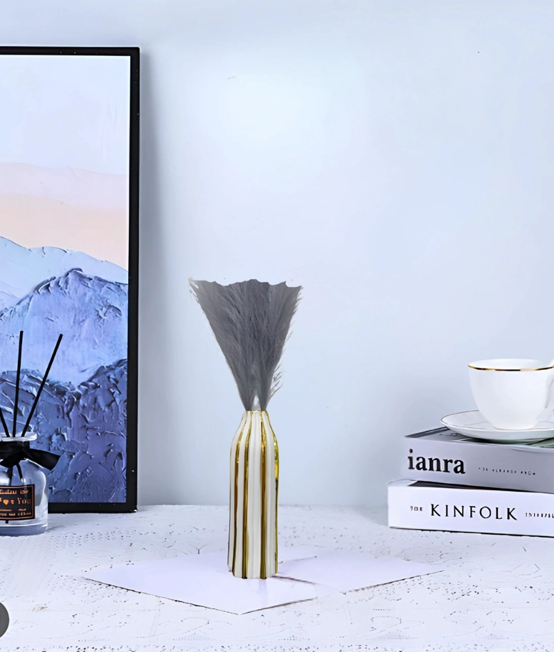 FLORERO DECORATIVO RAYAS MODERNO VERSATIL HOGAR JHN - 7