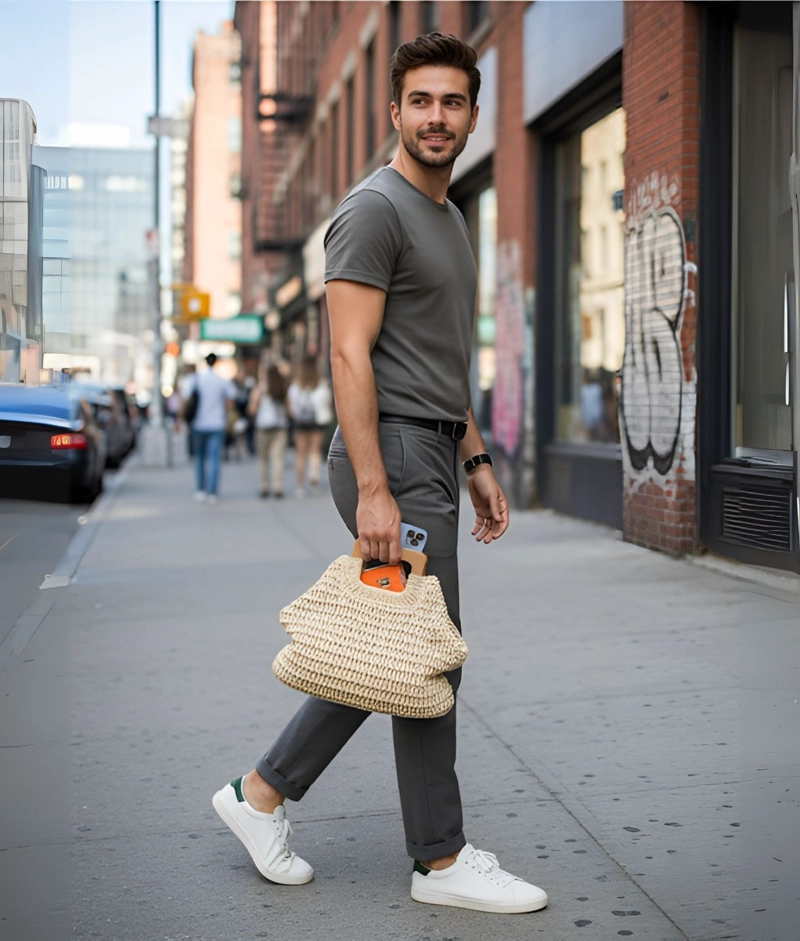 CARTERA TEJIDA BOLSO DISEÑO MODERNO MINIMALISTA JHN - 6