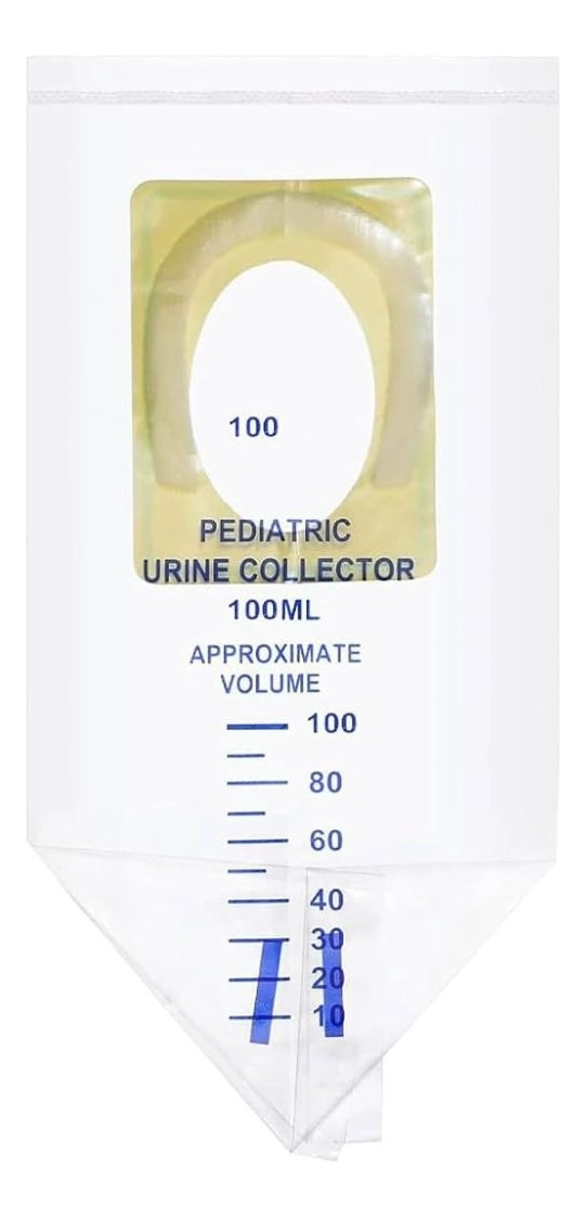 PACK 100 UNDS BOLSA RECOLECTOR ORINA PEDIATRICO 100ML LAU - 1