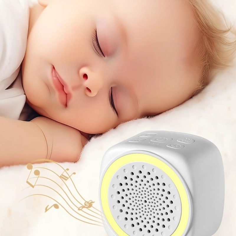 MAQUINA CUBO RUIDO BLANCO CON LUZ PARA RELAJAR BEBE LAU - 1