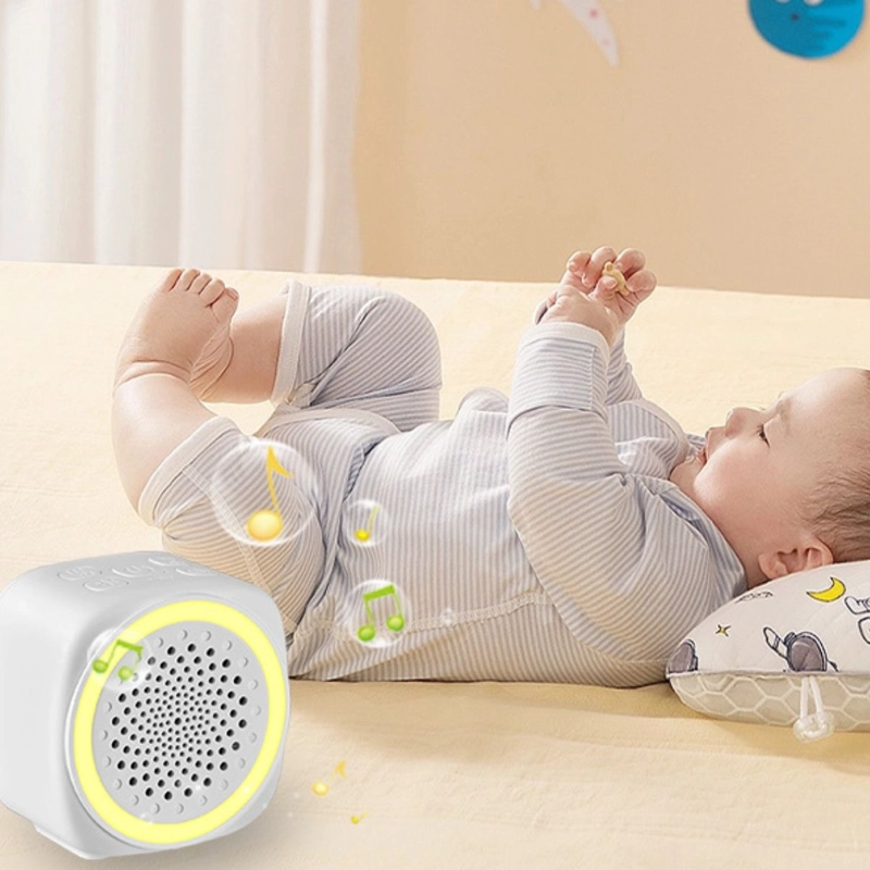 MAQUINA CUBO RUIDO BLANCO CON LUZ PARA RELAJAR BEBE LAU - 8