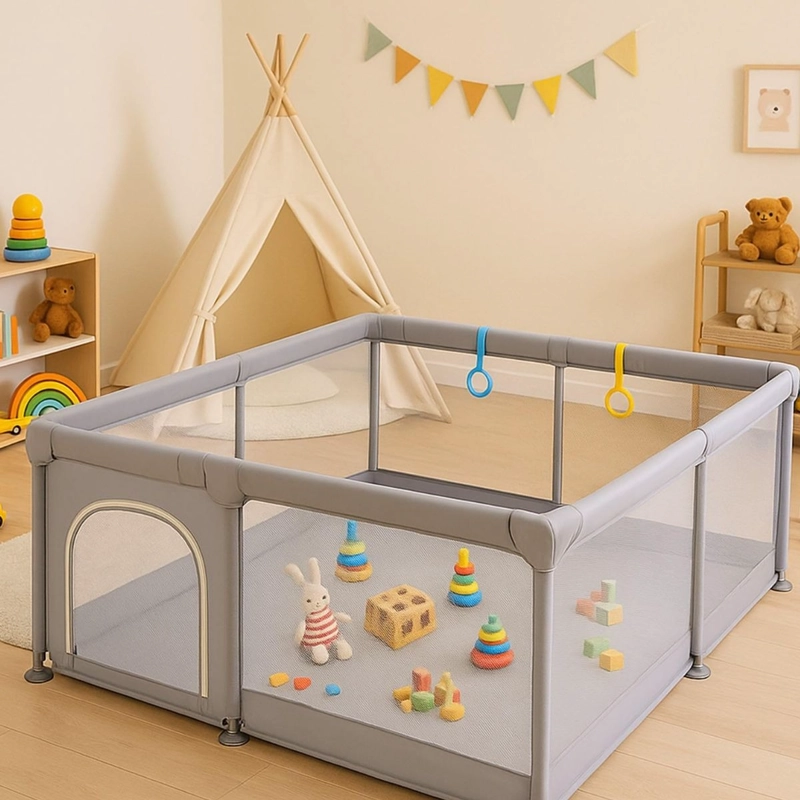CORRAL DE JUEGOS CON PUERTA SIN DIBUJOS PARA BEBE HOGAR LAU - 1