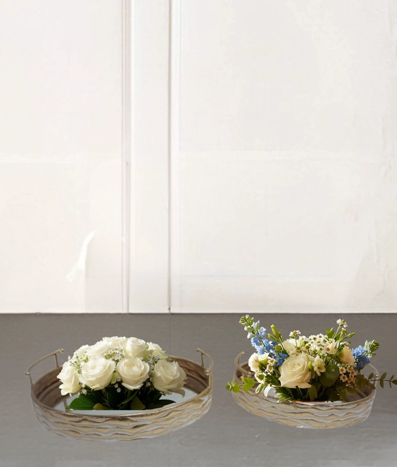 SET 2 BANDEJAS DECORATIVAS FUNCIONAL DISEÑO ELEGANTE JHN - 8