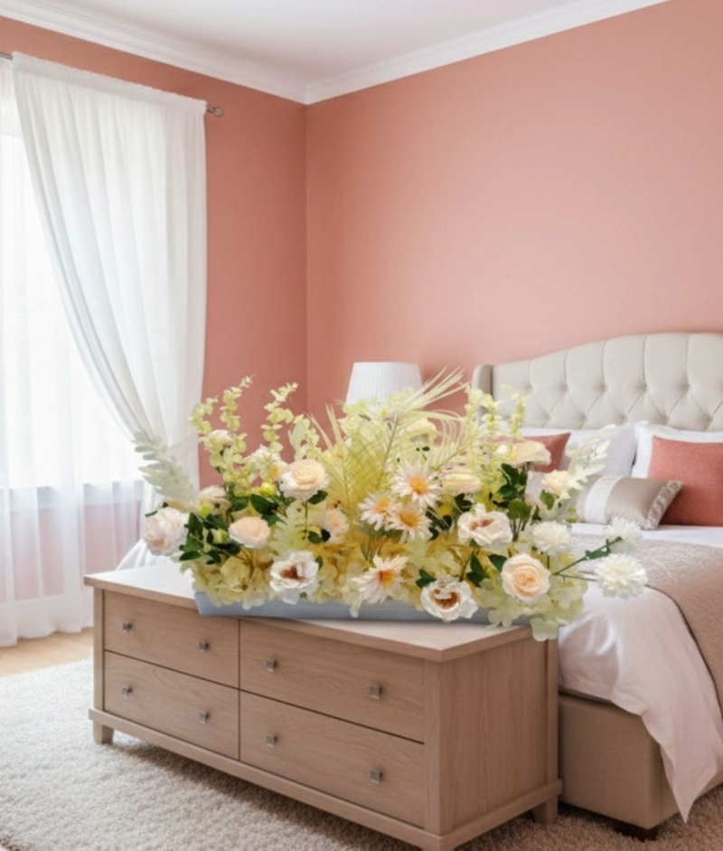 FLORES ARTIFICIALES DECORATIVAS ARREGLO FLORAL ADORNO JHN - 6